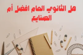 هل الثانوي العام افضل أم الصنايع